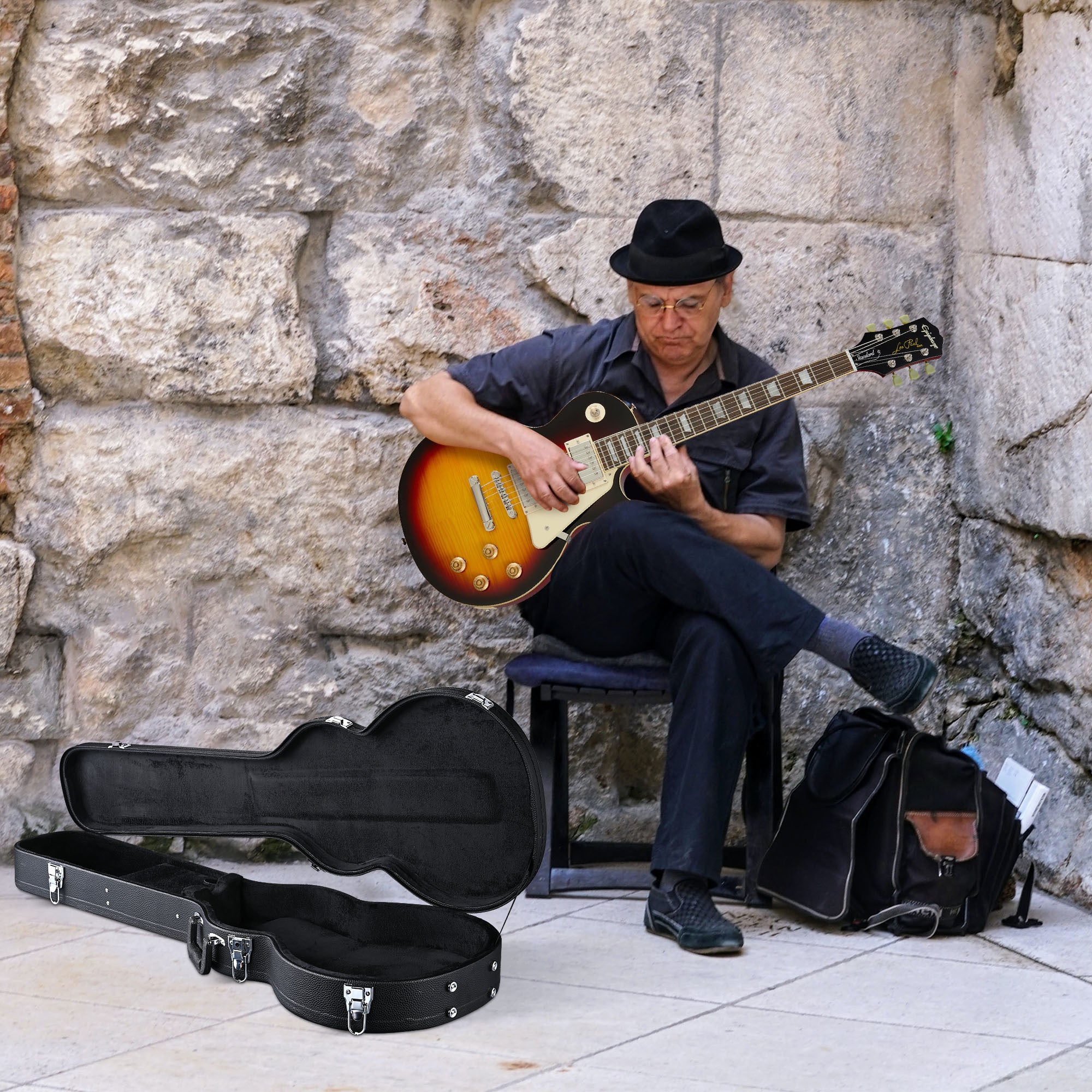 Gibson Les Paul Case, Made Of Hard Plywood Wrapped In PU Leather